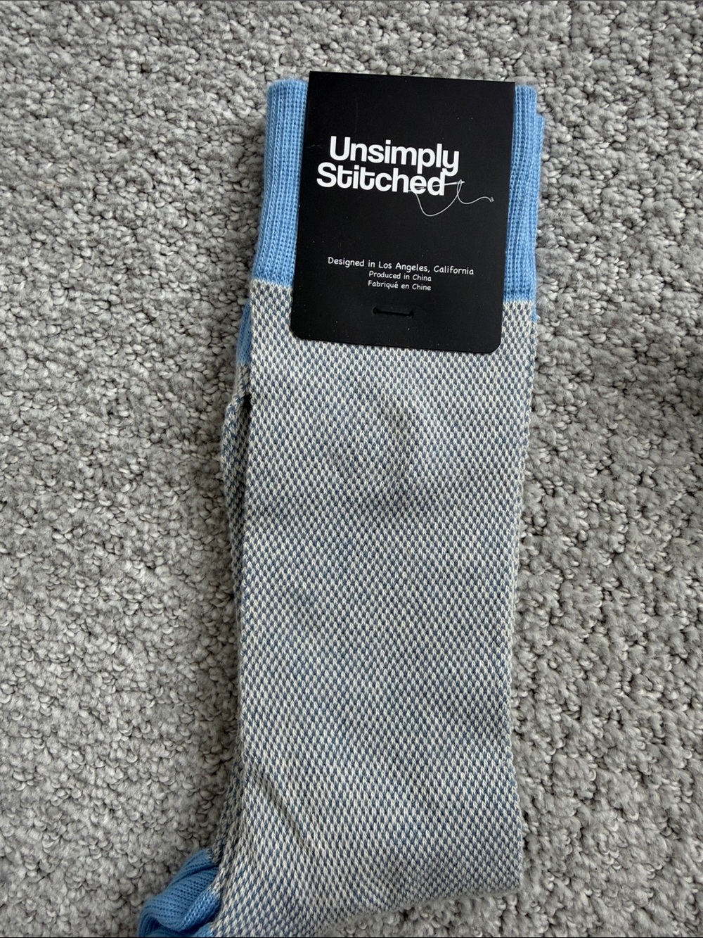 Men's Light Blue Dress Socks
